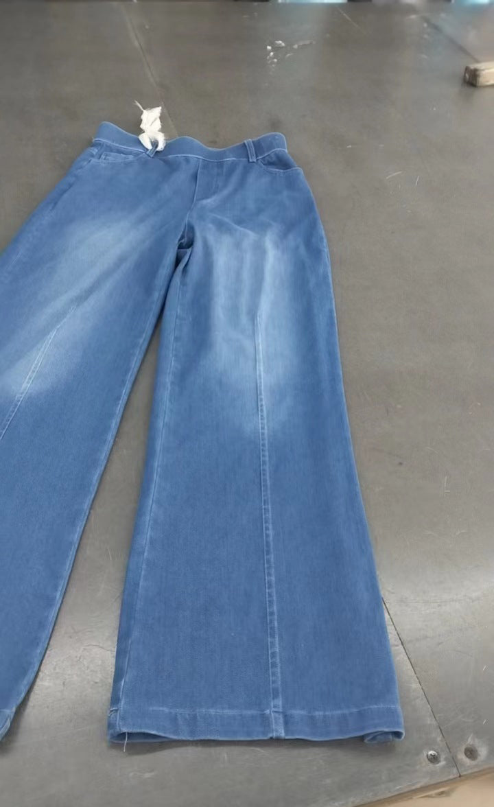 Women Loose Stretch Denim Pants 5