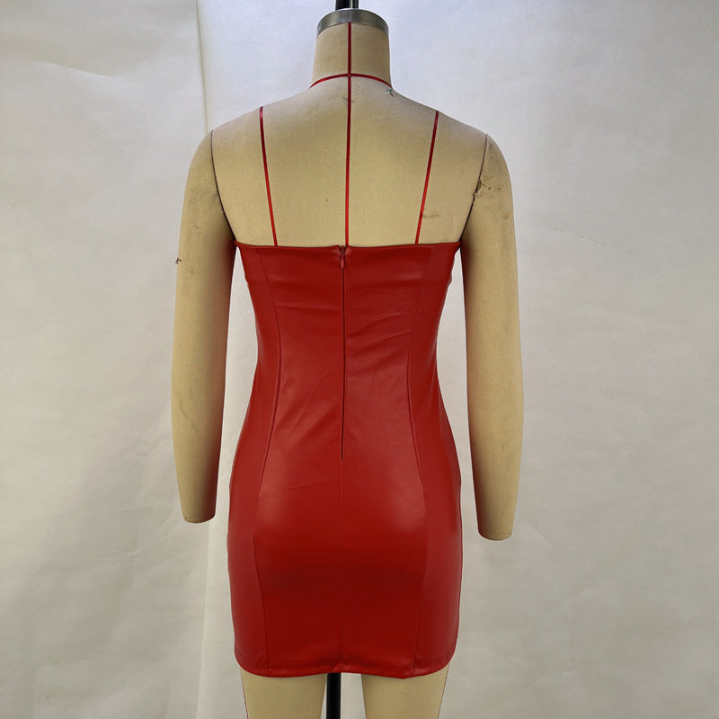 Women Solid Sexy Strapless Bodycon Dress 17