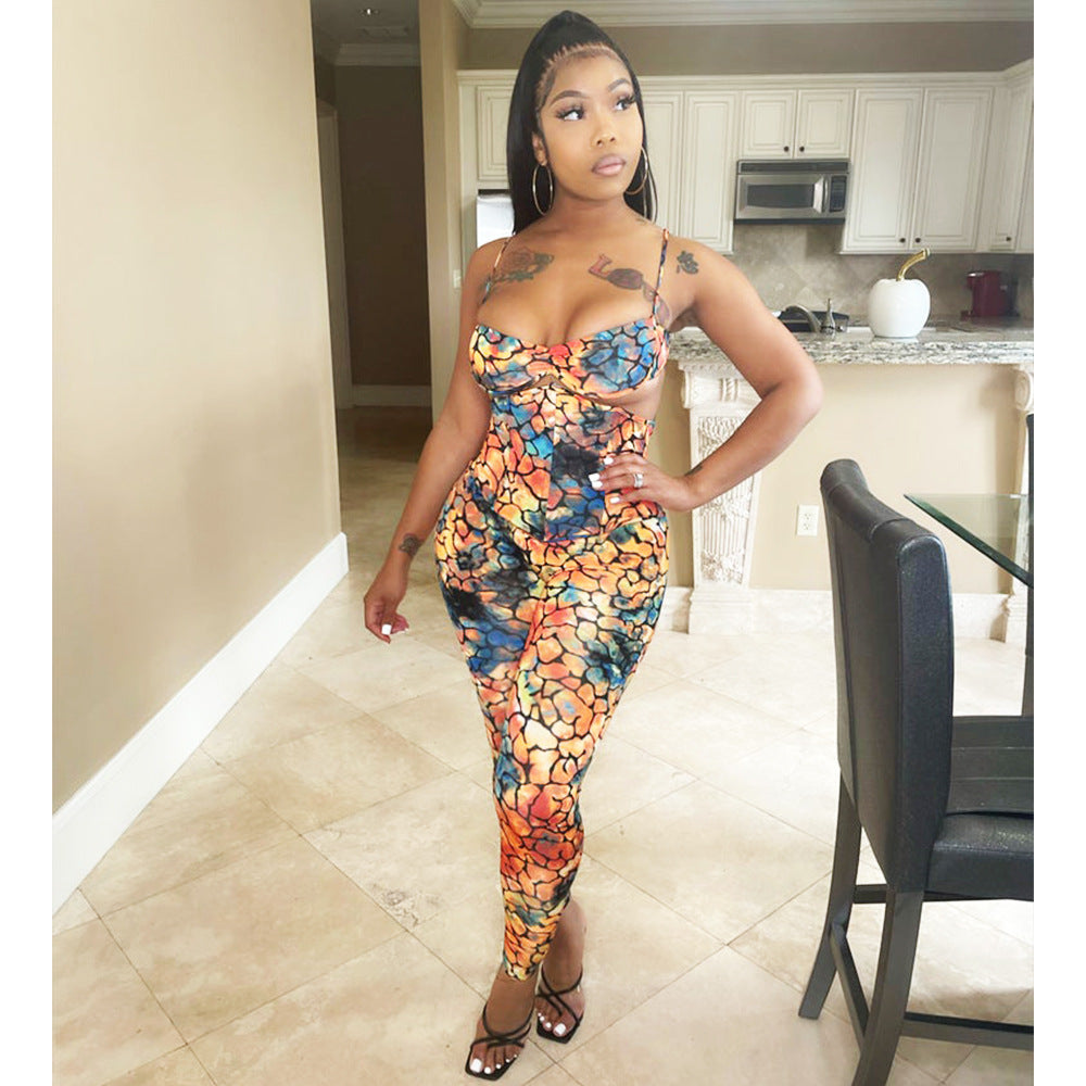 Fashion sexy small suspenders high waist trousers two-piece suit 5