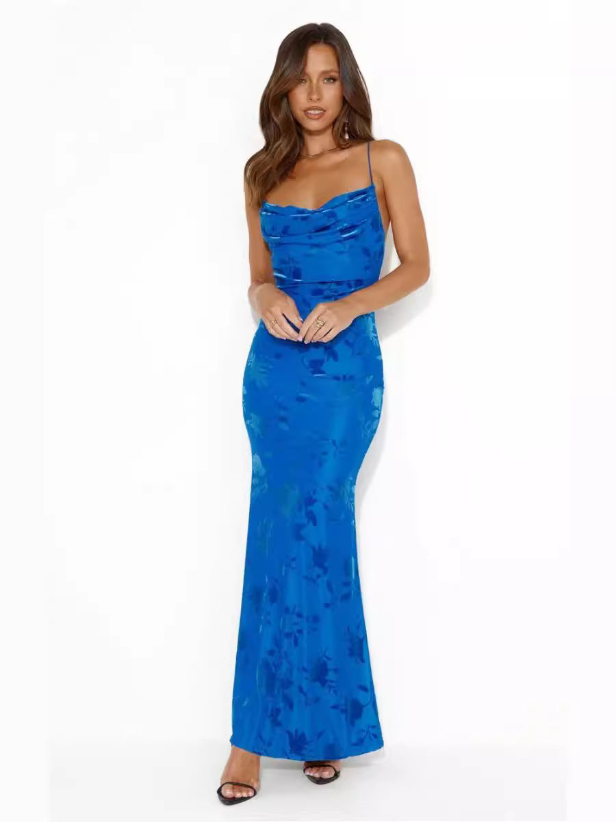 Women Blue Summer Elegant Evening Dress