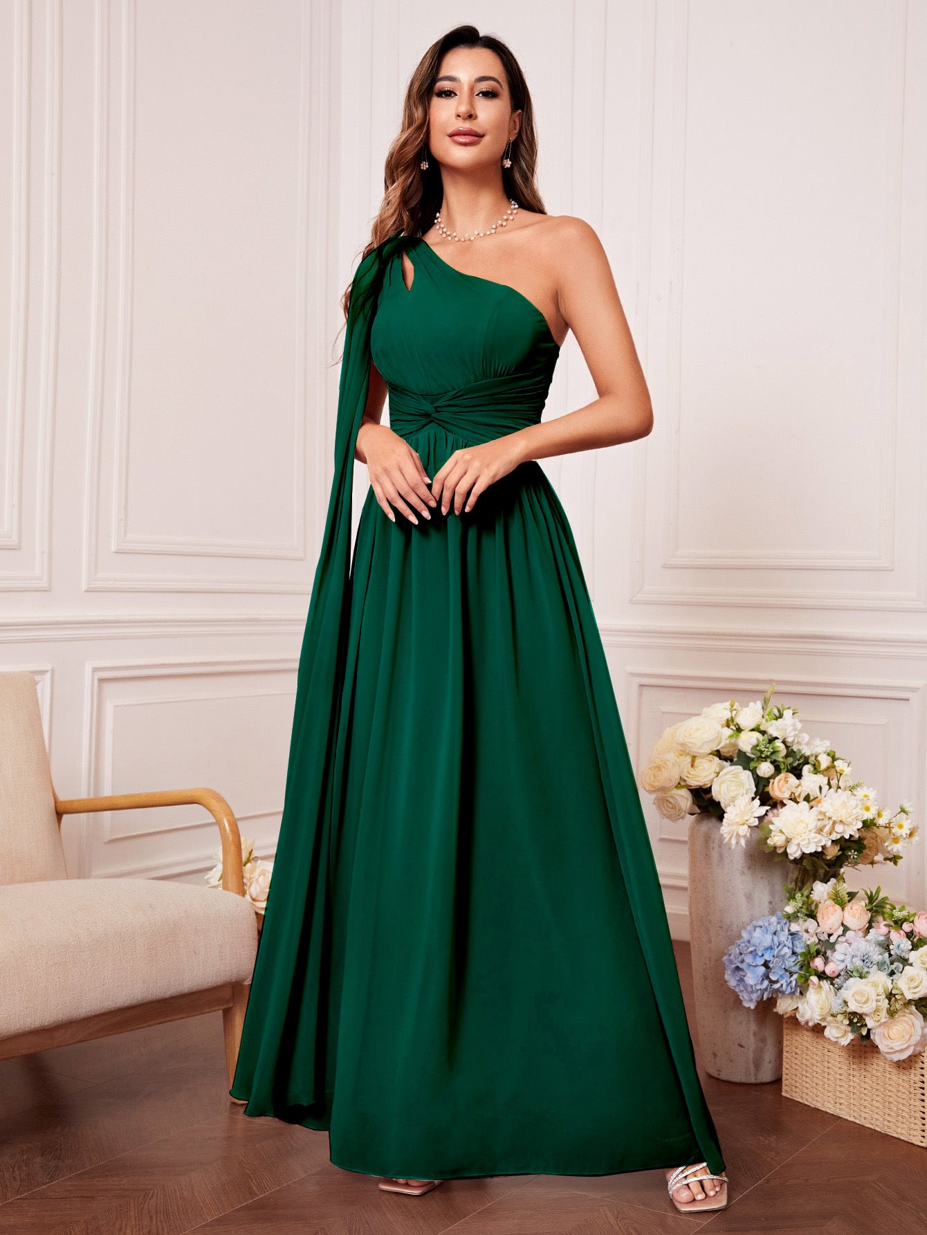 Women Summer Slash Shoulder Evening Dress 12