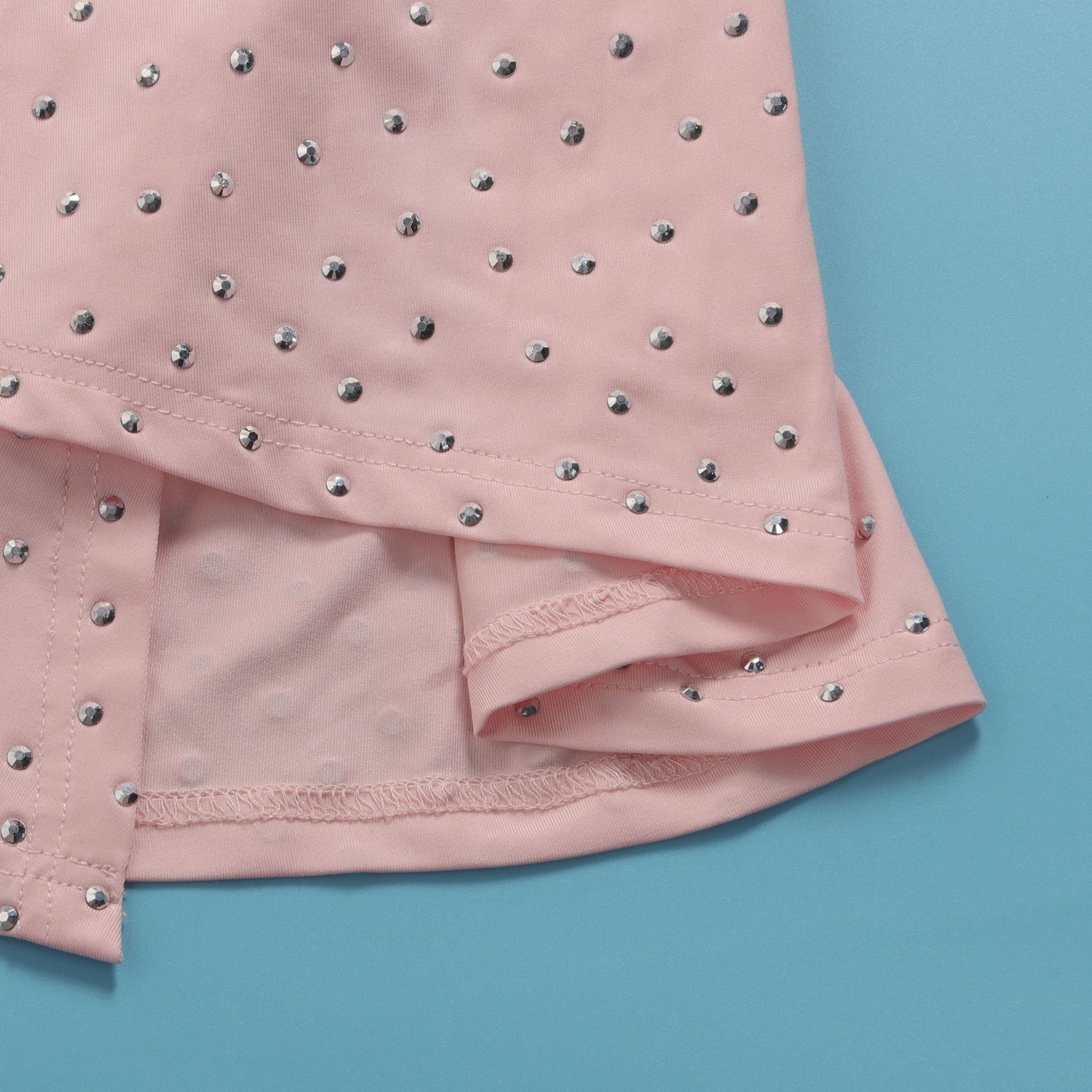 Sexy Slim Beaded Patchwork Sling Pleated Bodycon Dress 15