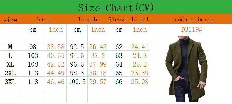 men's woolen coat trench coat 10