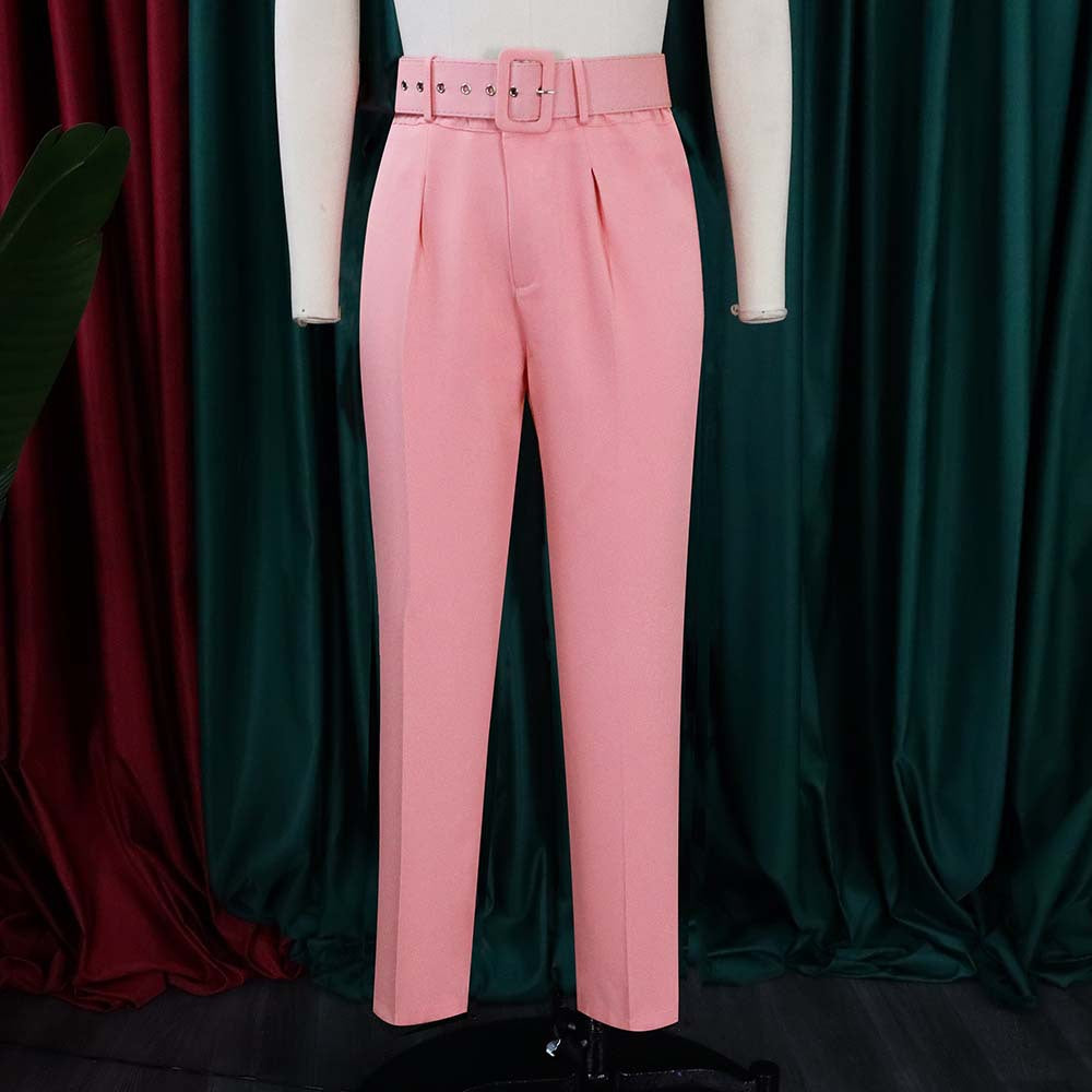 Women's Spring And Summer High Waist Casual Pants Slim Fit Set Career Women's Trousers Autumn Professional Pants 25
