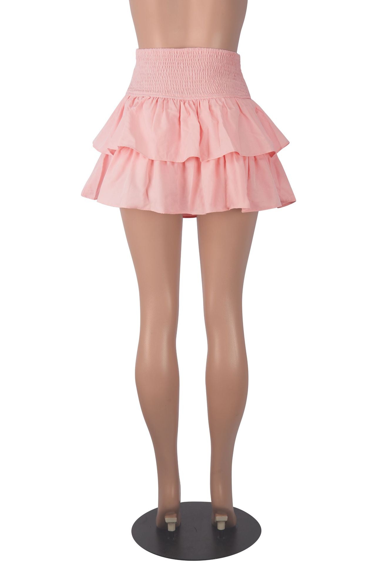 Women Solid Sexy Bow Pleated Skirt 13