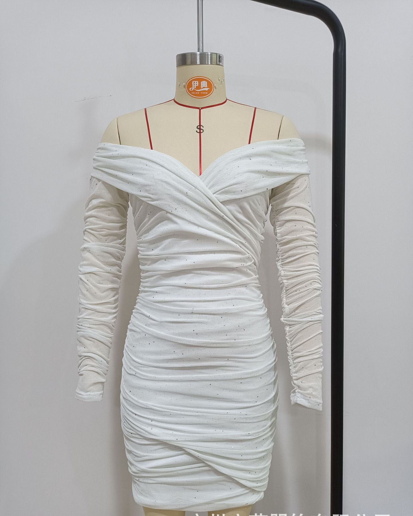 Autumn Fashion Women's Off Shoulder Slim Long Sleeve Bodycon Dress 21