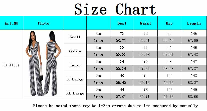 Sexy Fashion Digital Print V-Neck Women's Jumpsuit 17