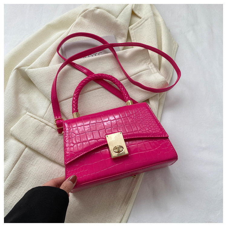 Popular Winter Retro Small Bag Women's Casual Textured Shoulder Messenger Bag 5