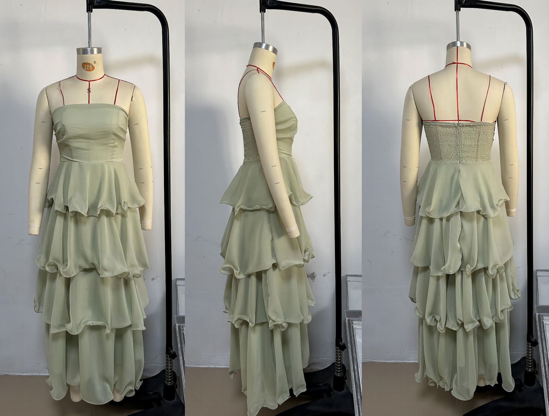 Women's Summer Sexy Fashion Low Back Strapless Cake Dress 9