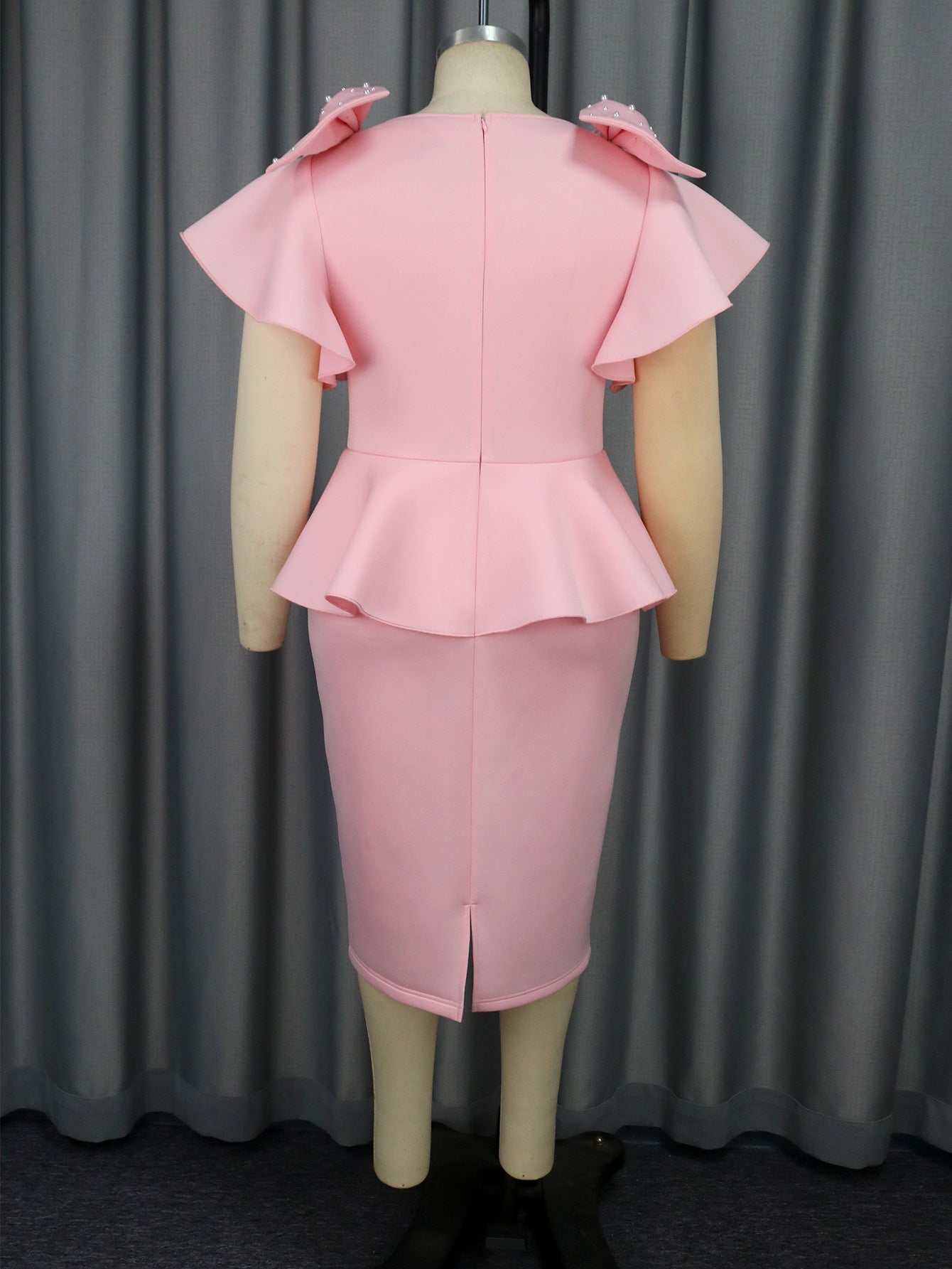 Women Bow Ruffle Formal Party Dress 6