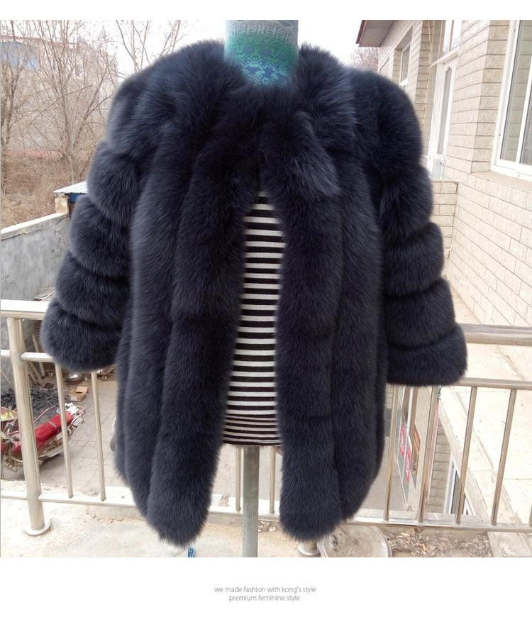 Women's Faux Fur Jacket Autumn And Winter Faux Fur Coat 12