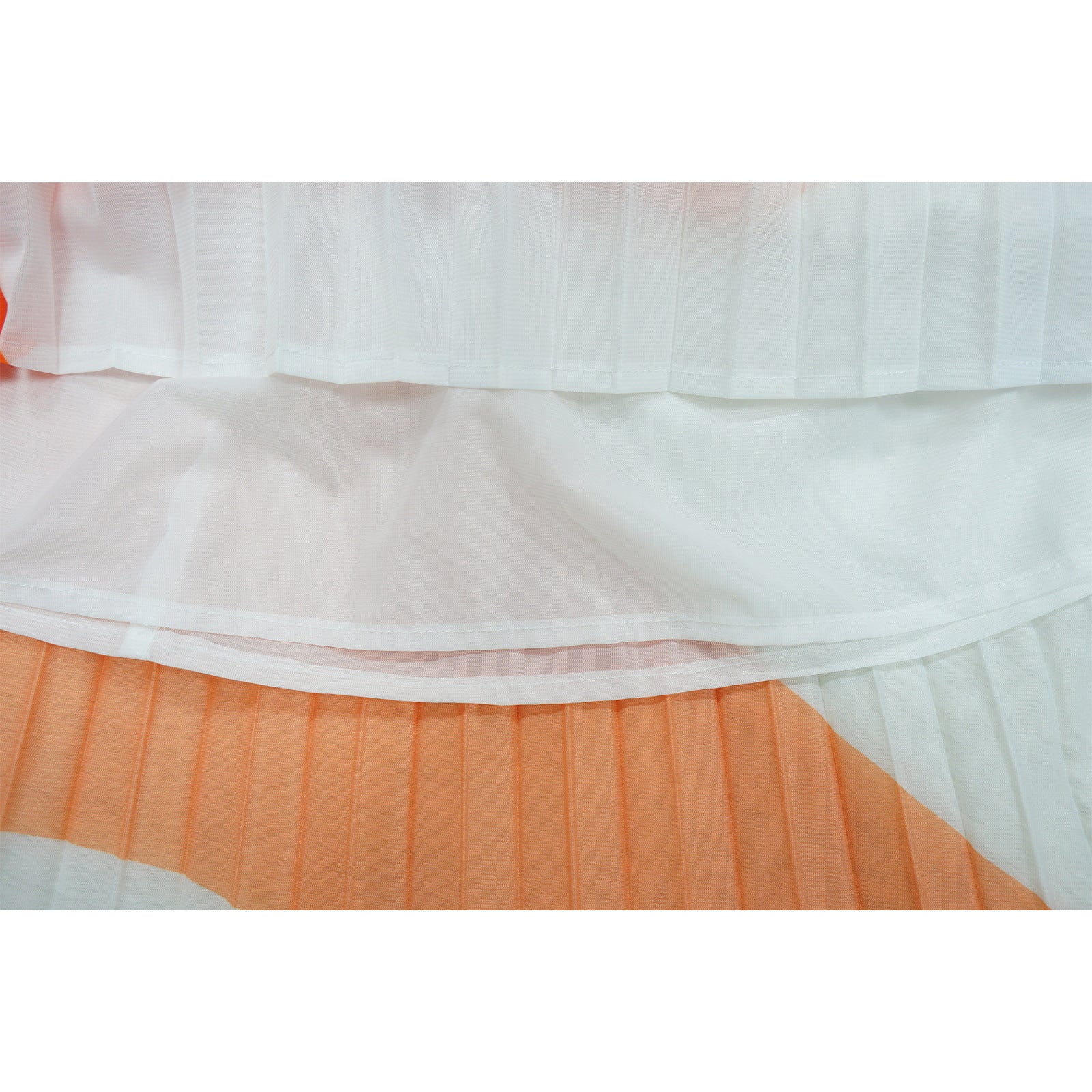 Women's Contrast Color Pleated Fashion Casual Two Piece Skirt Set 16