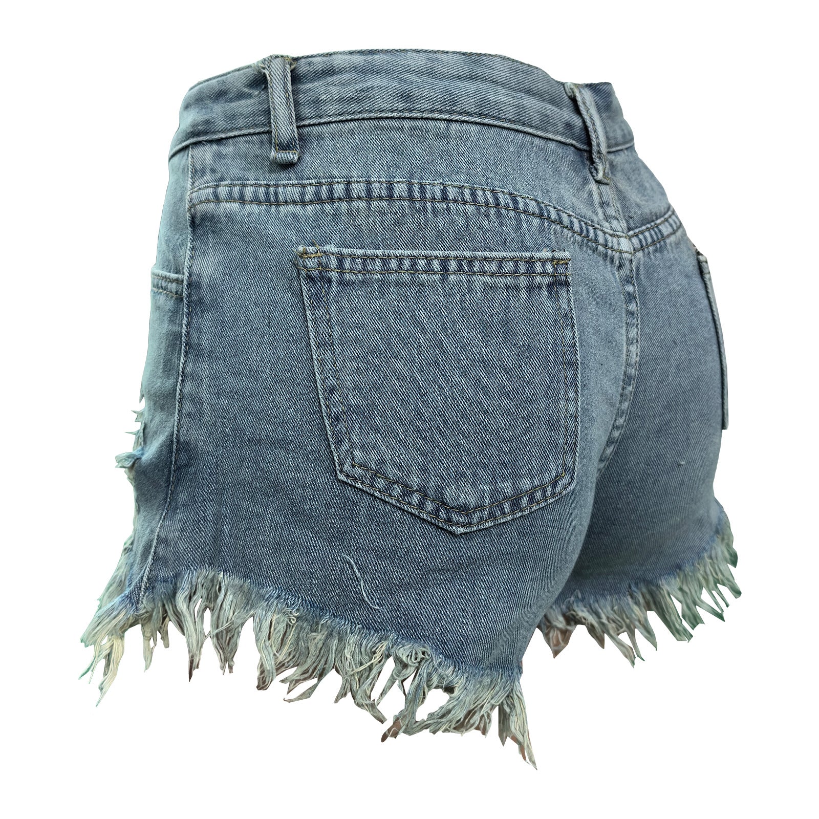 Ripped Tassel Fashion Women's Denim Shorts 6
