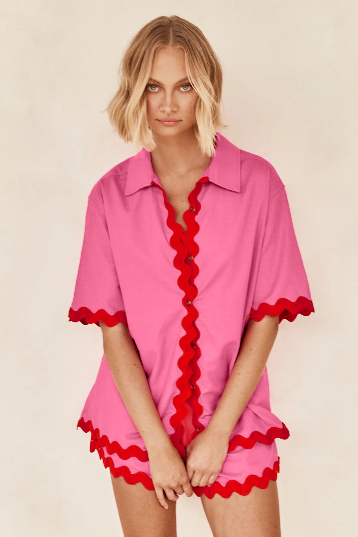 Women Shirt Casual Two Piece Set 27