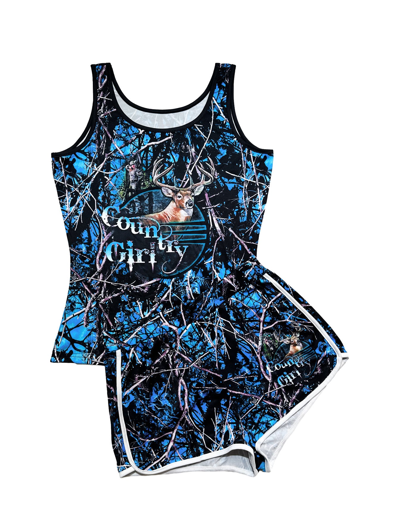 Women Sexy Printed Tank Top and Shorts Two-Piece Set 7