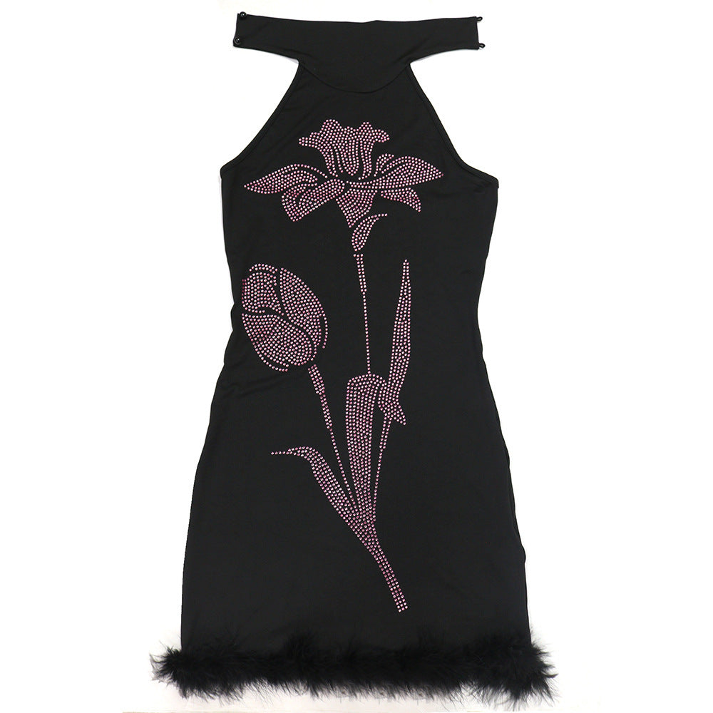 Women Beaded Sexy Bodycon Sleeveless Mini Dress 17