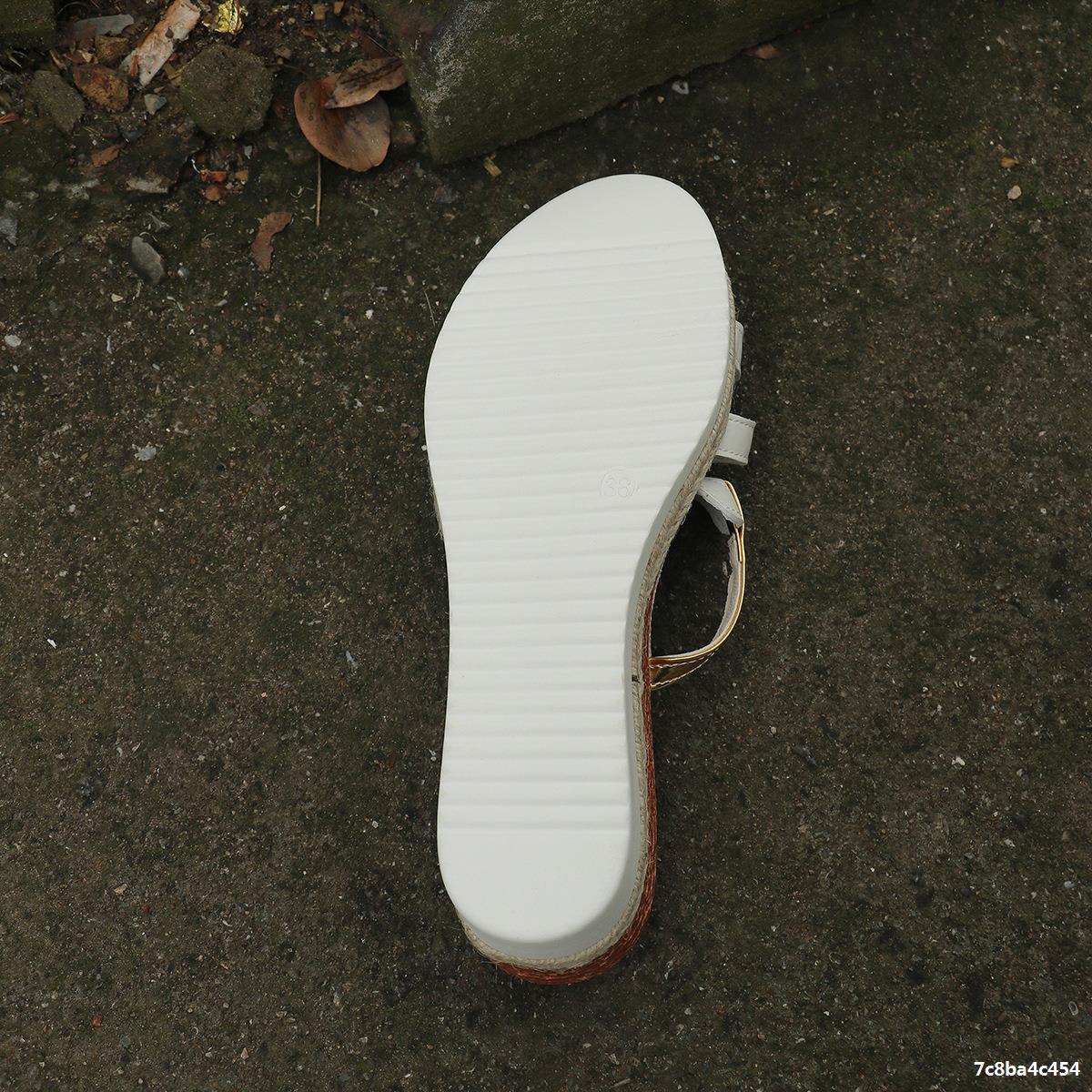 Summer Wedge Sandals Women's Fashion Buckled Thick Soled Plus Size Roman Sandals 6