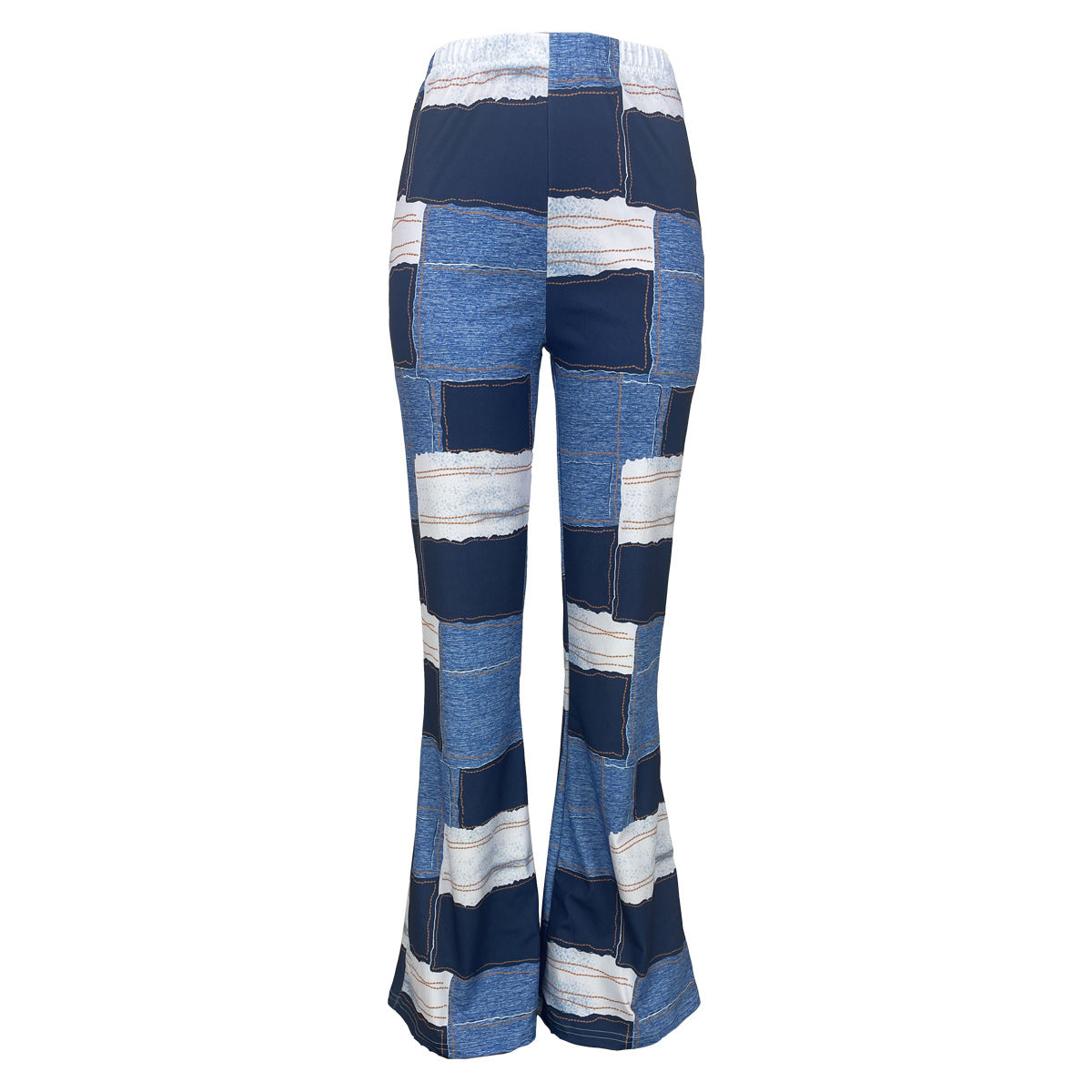 Women Casual Printed Plaid Casual Pants 6