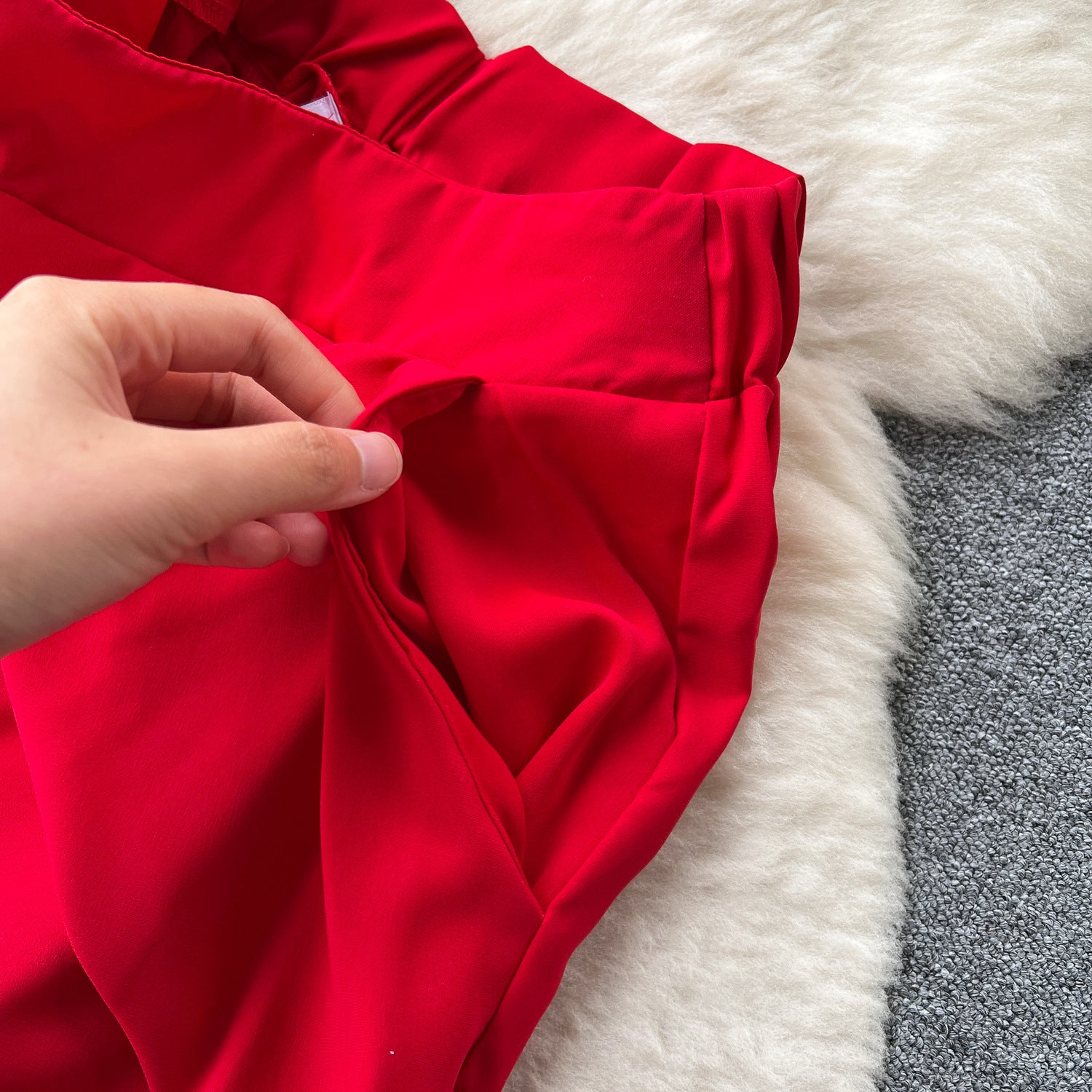 Women French Off Shoulder Ruffled Floral Blouse and Wide Leg Pants Two-Piece Set 30