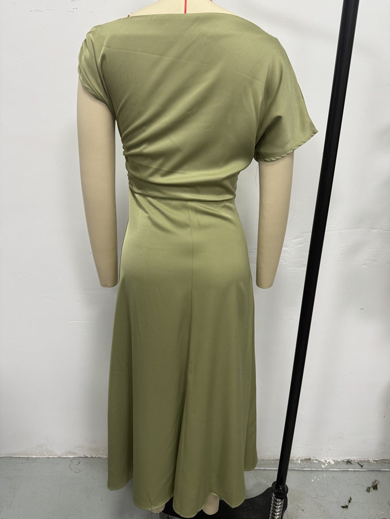 Women Summer Satin Maxi Dress 6