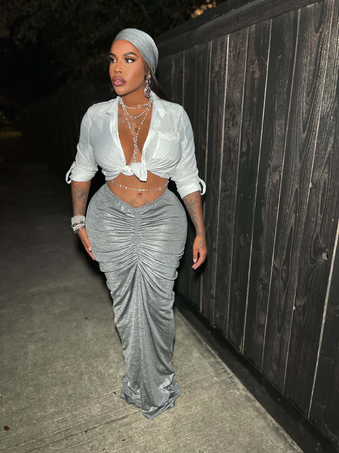 Women Casual Pleated Velvet Skirt 4