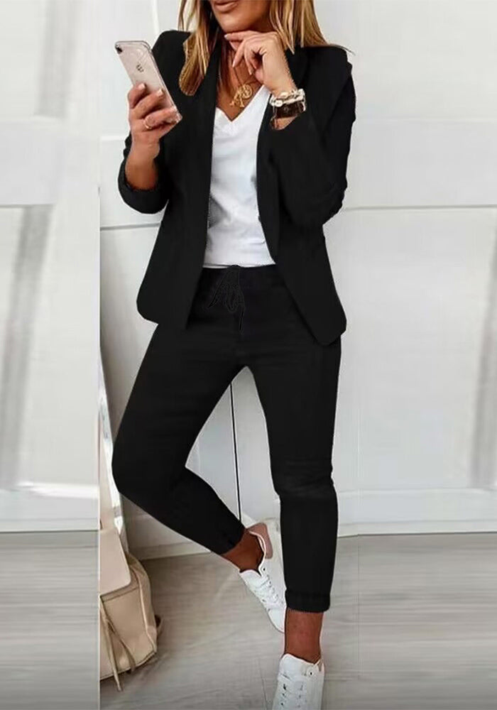 Casual Fashion Suit Women's Blazer and Pants Suit