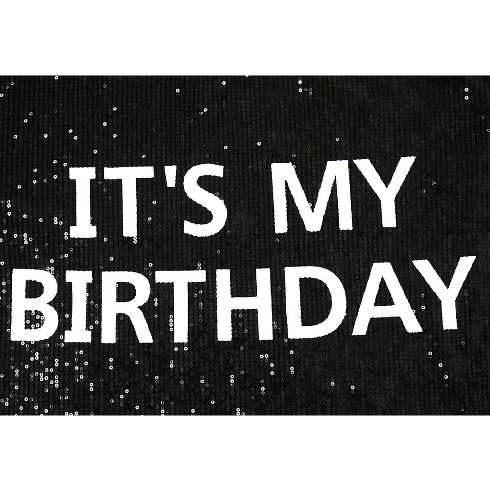 Women Round Neck Half-Sleeve Loose Sequin Print Dress 20