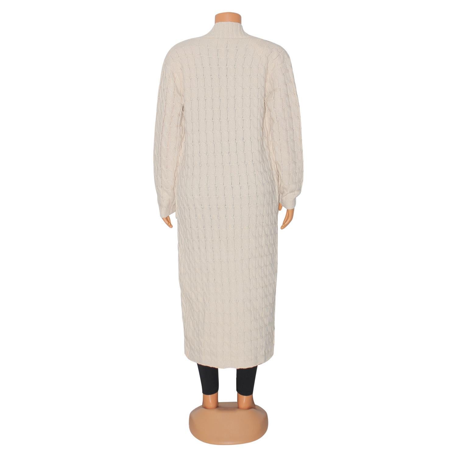 Autumn Winter Women'S Fashion Sexy Casual Long Sleeve Long Sweater Coat 15