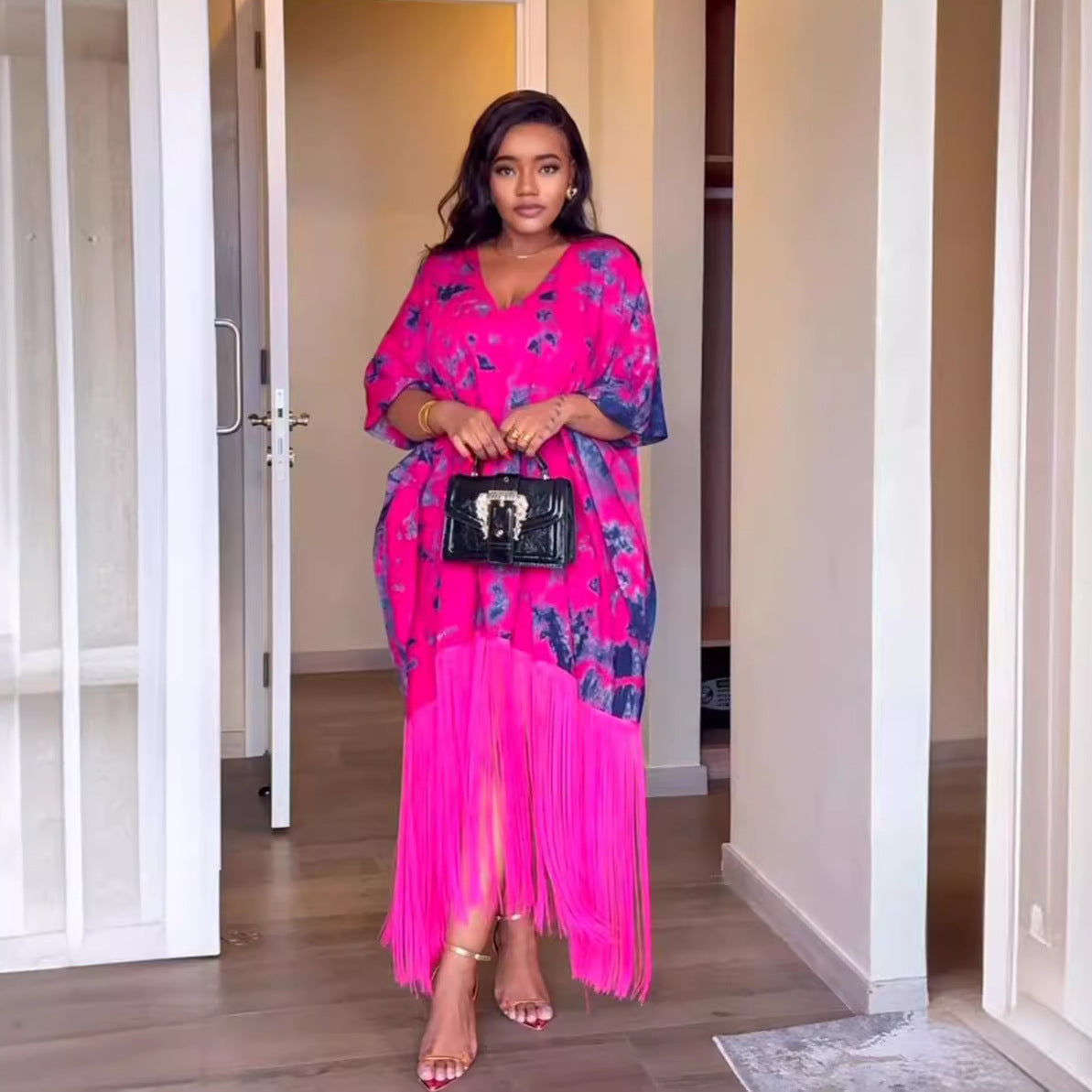 Summer Casual Tassel Loose Dress 5