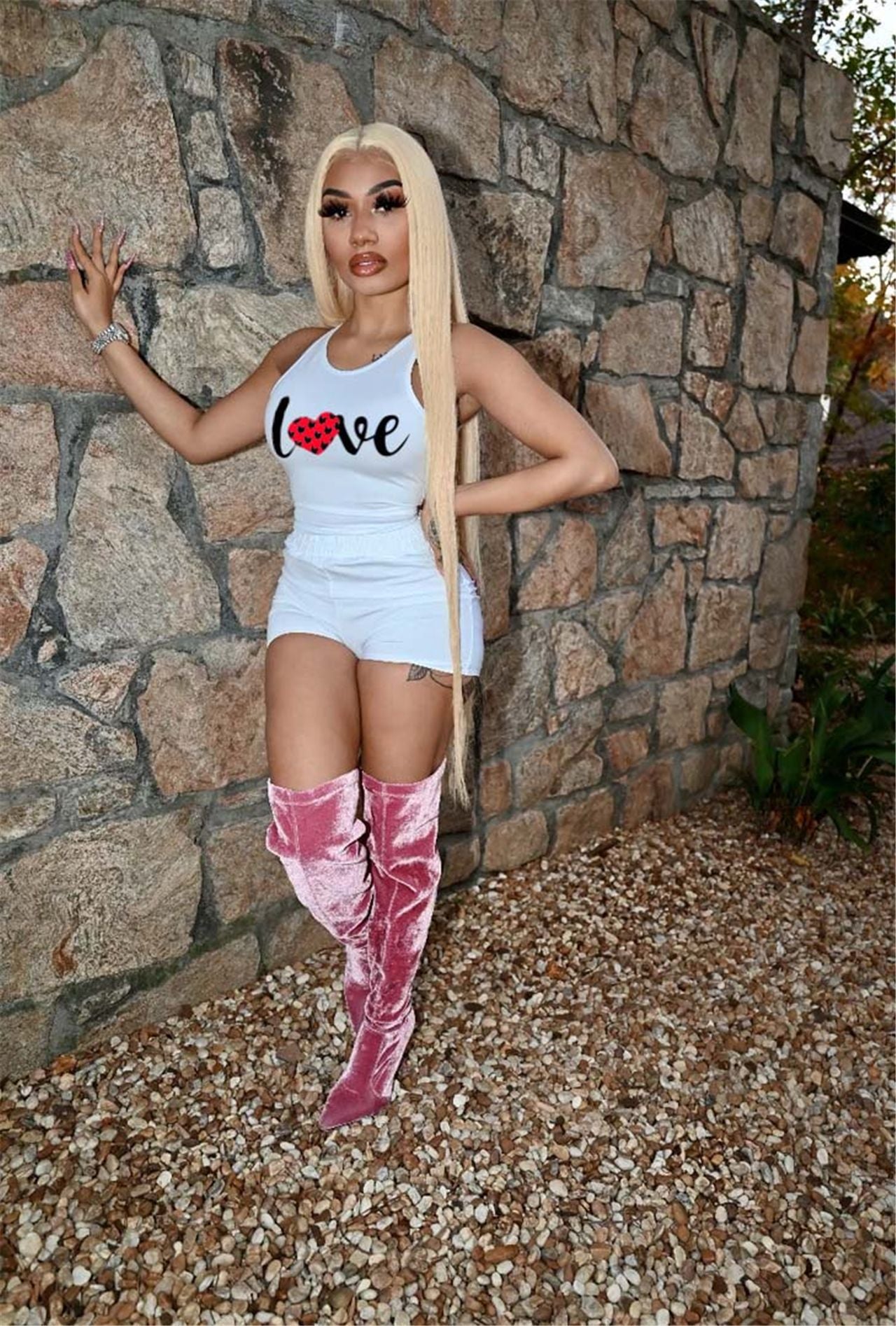 Sport Casual Fashion Print Stank Ans Shorts Women'S Two-Piece Set