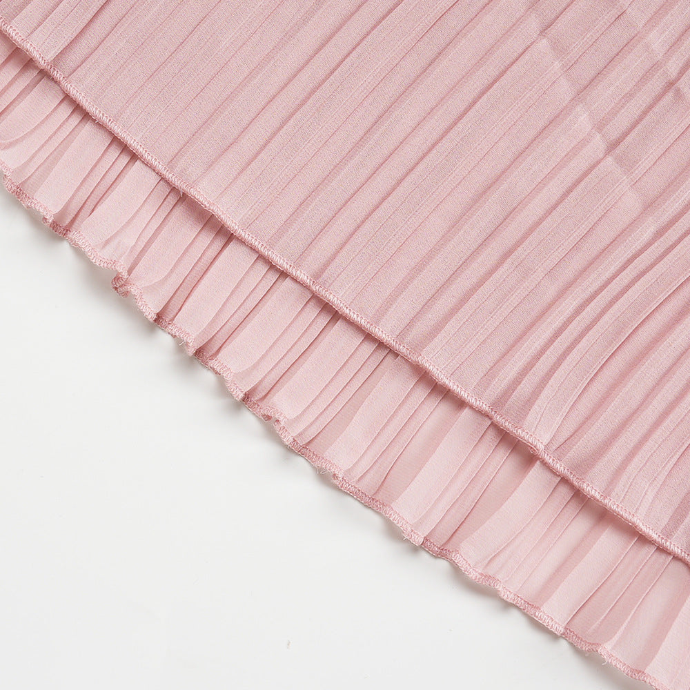 Africa Plus Size Women's Long Sleeve Elegant Pleated Formal Party Gown 19