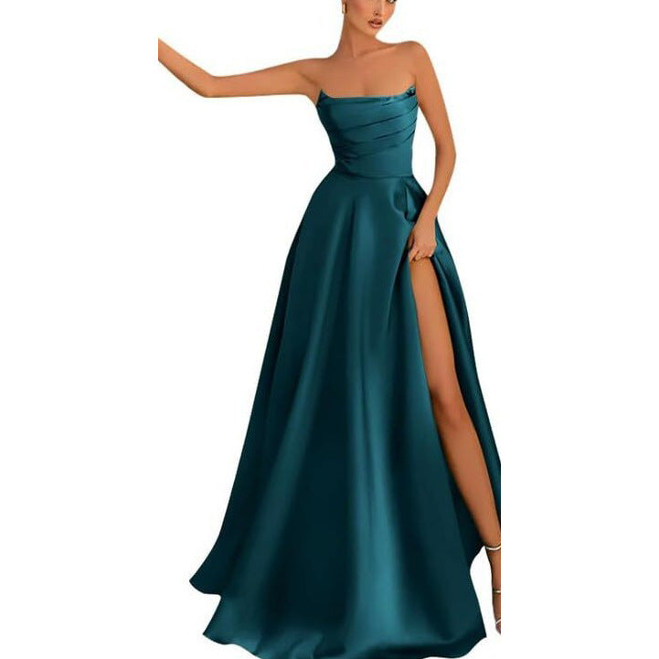 Women Strapless Sexy Slit Formal Party Evening Dress（Processing time need 3-6 days） 30