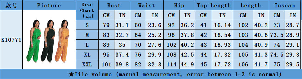 Summer Sexy Halter Neck Low Back Sleeveless Ruffle Women Two Piece Pants Set 11