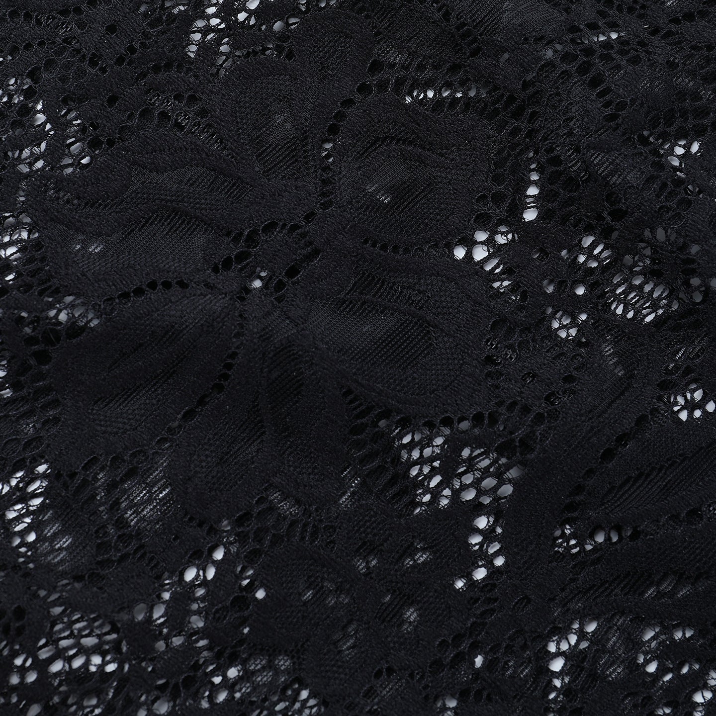 Women Fall Sexy See-Through Cutout Round Neck Long-Sleeved Bodycon Dress 15