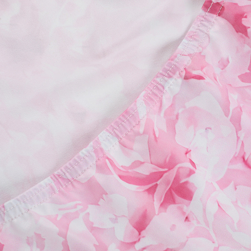 Summer Print Strapless Bow Dress 17