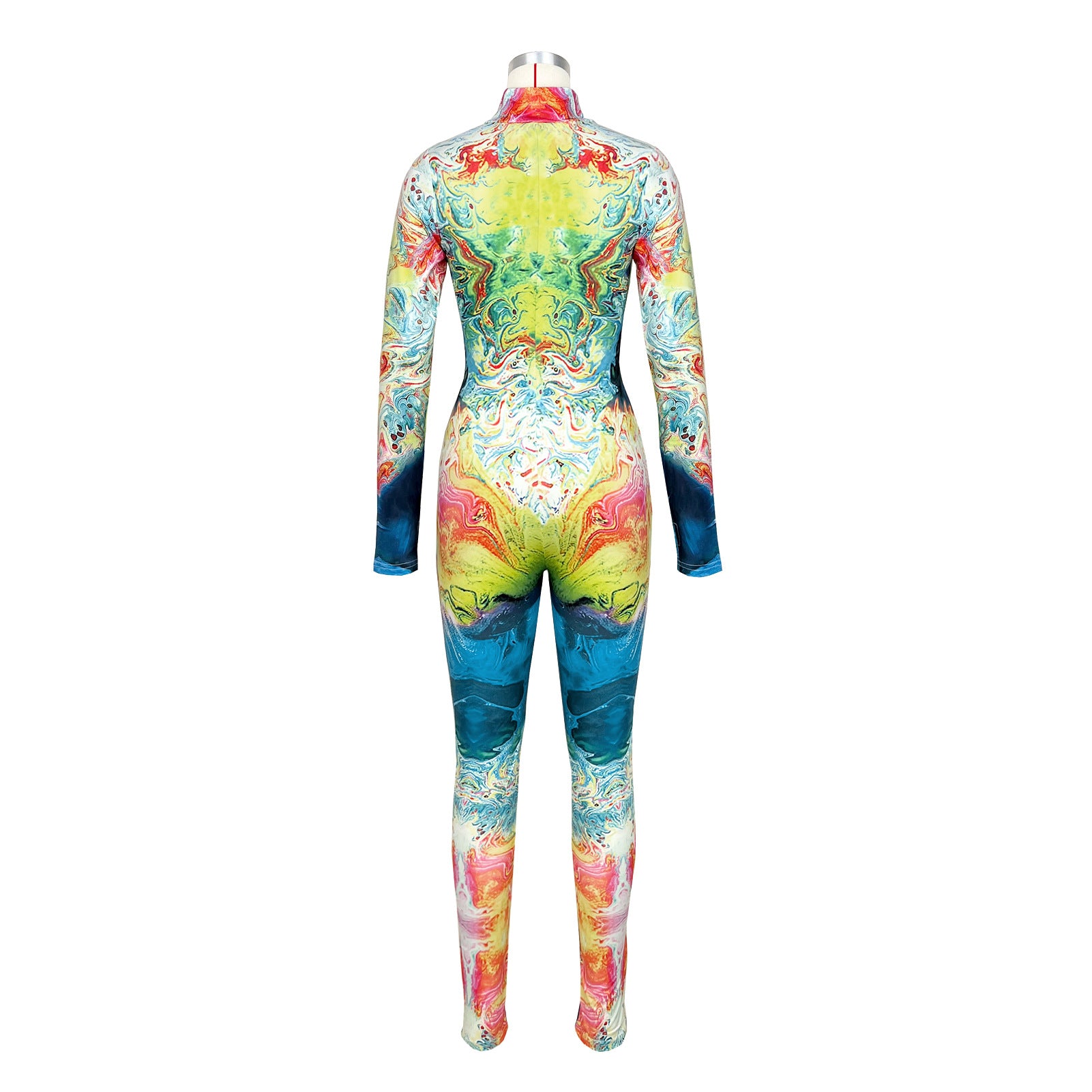 Women's Fashion Printed Zipper Slim Jumpsuit 15