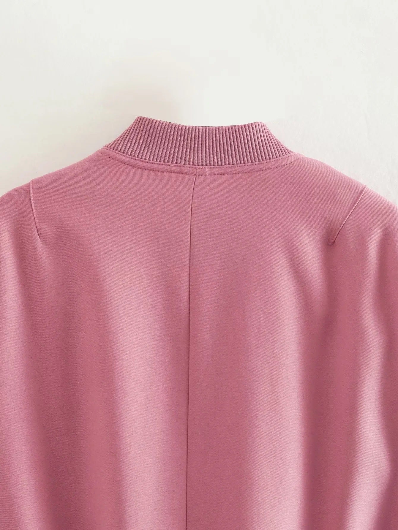 Women's Bomber Jacket Spring and Autumn Pocket Long Sleeve Casual Single Breasted Coat 66