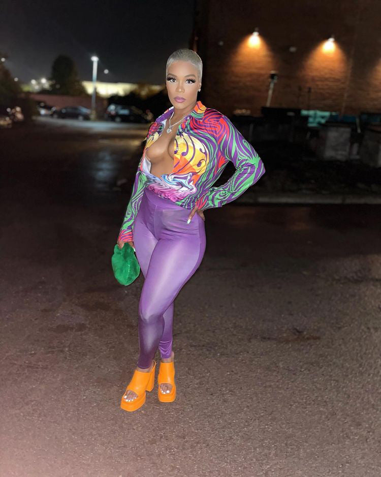 Women'S Fall Chic Slim Casual Shirt Trousers Two Piece Set 3