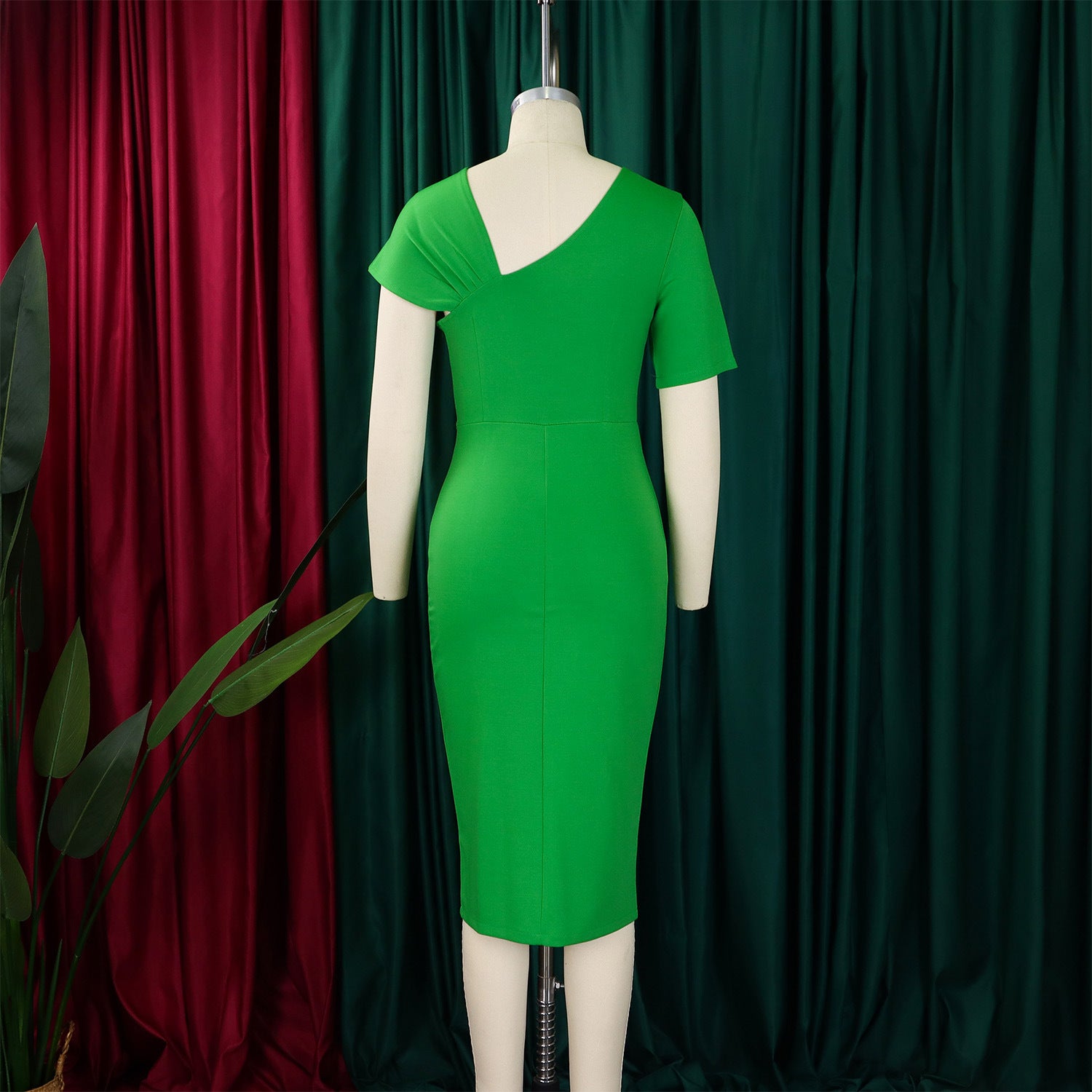 Beaded High Waist OL African Bodycon Dress 19