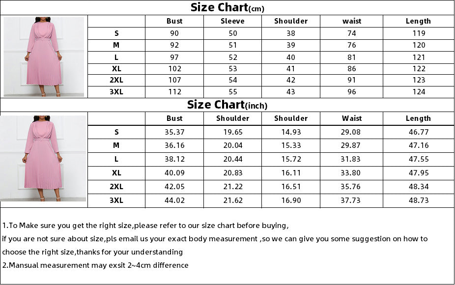 Plus Size African Women Chic Elegant Pleated Career Solid Dress 16