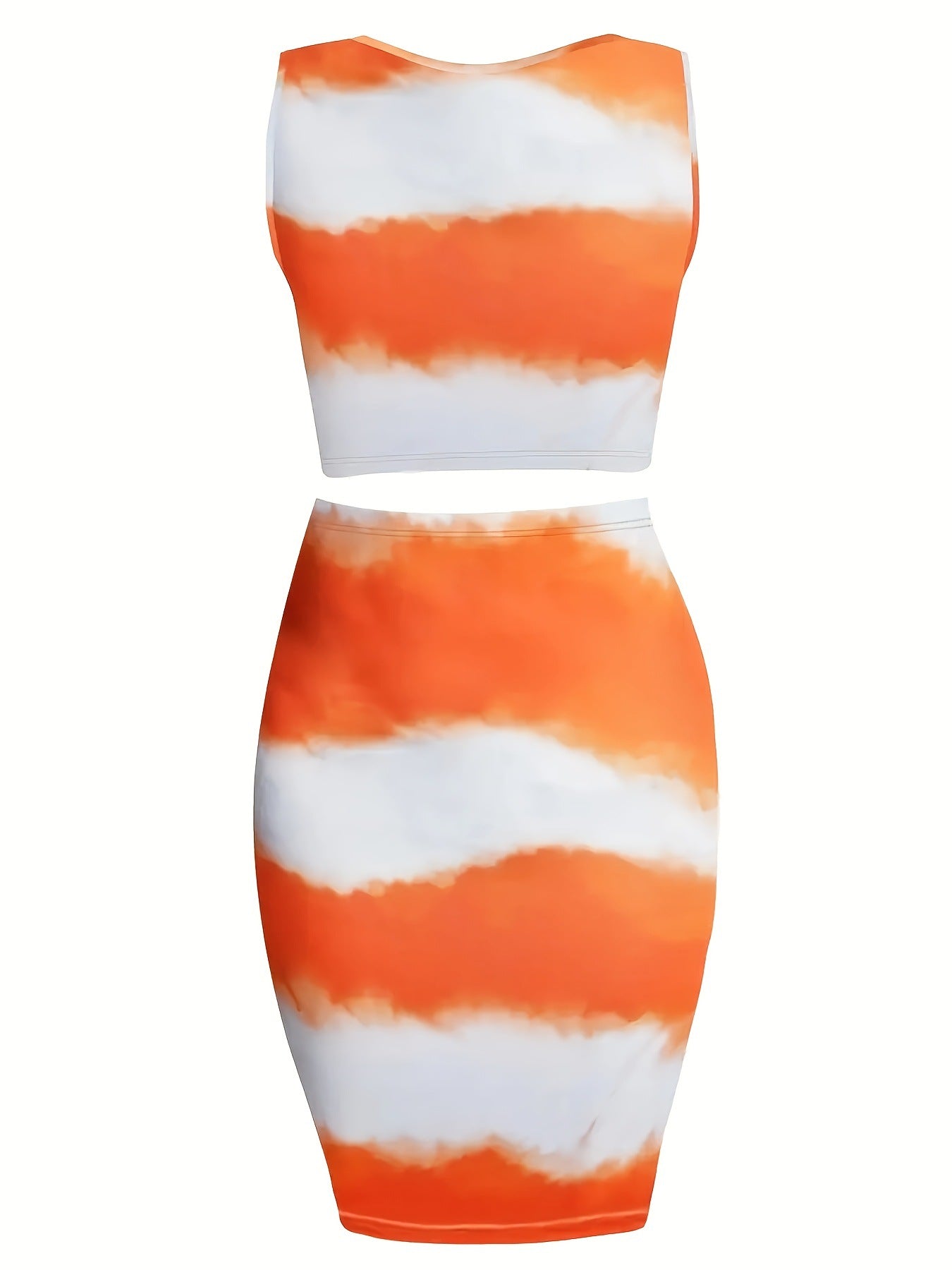 Women Summer Printed Tank Top and Skirt Two-Piece Set 7