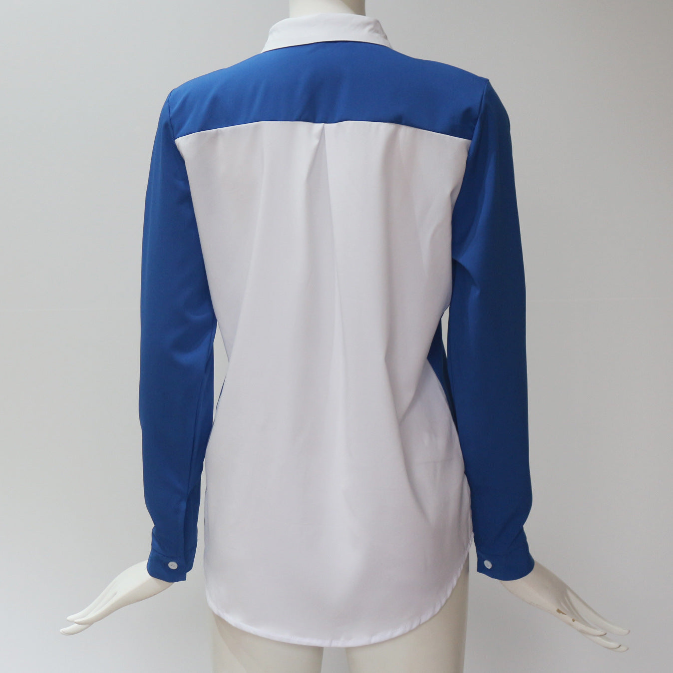 Women Casual Long Sleeve Color Block Shirt 27