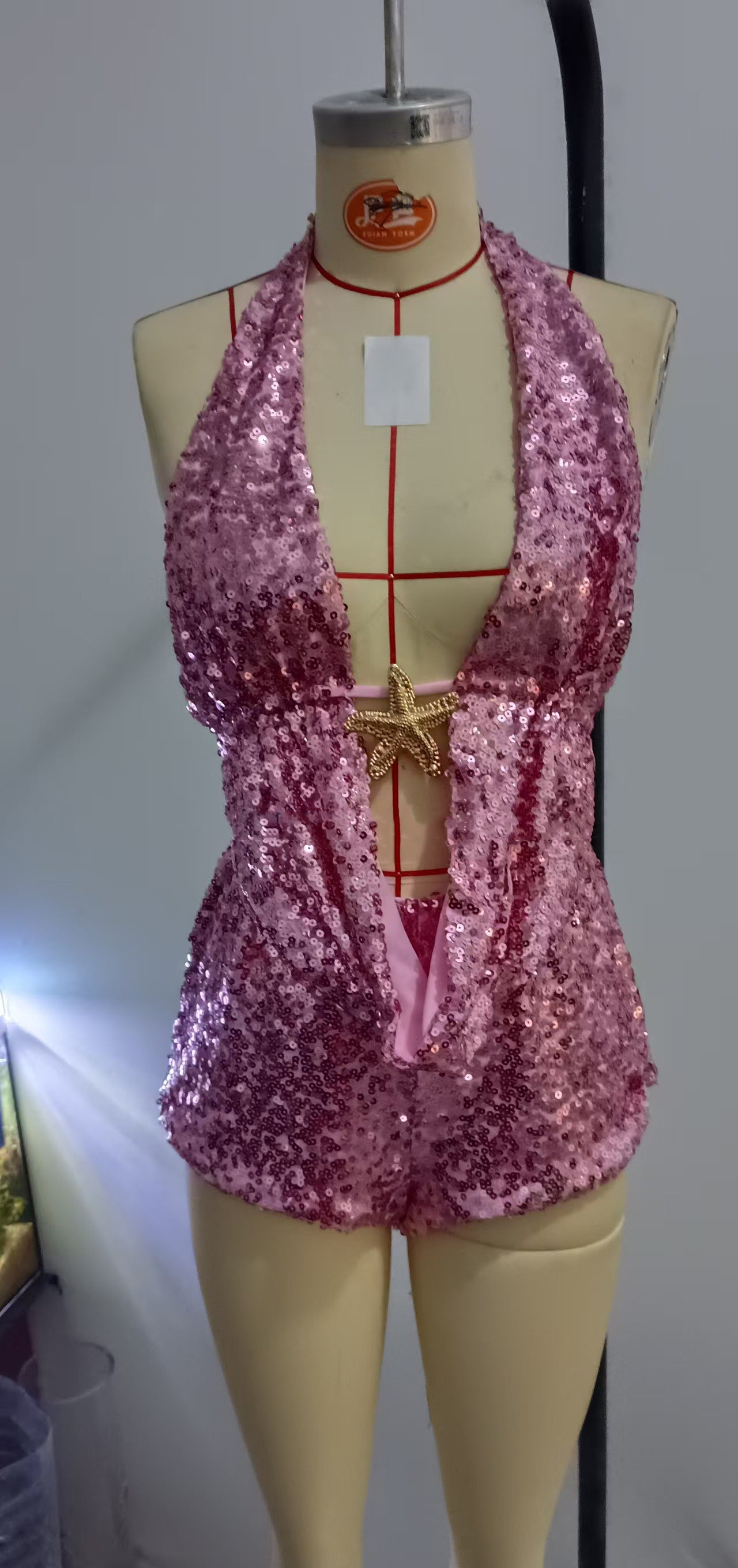 Halter Neck Top & Slim Fit Beach Holiday Shorts Set 8