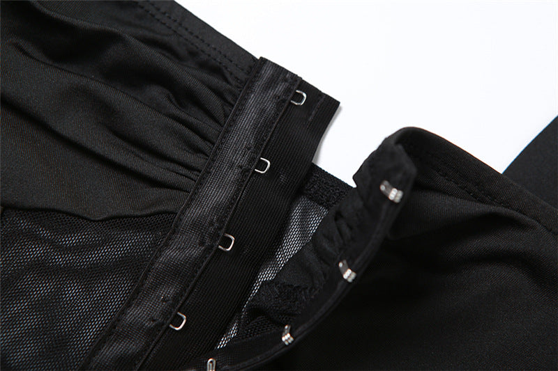 Spring Women's Fashion Strap Sexy See-Through Slim Fit Jumpsuit 12