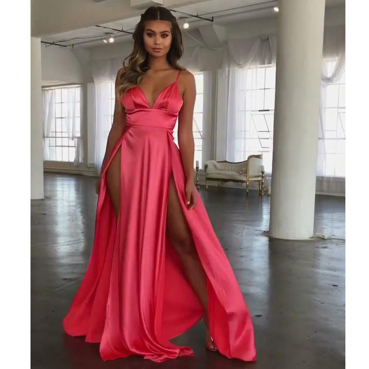 Women Sexy Slit Strap Dress 7