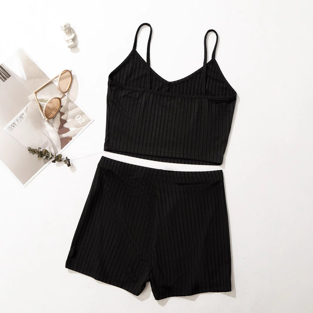 Summer Sexy Camisole Shorts Suit