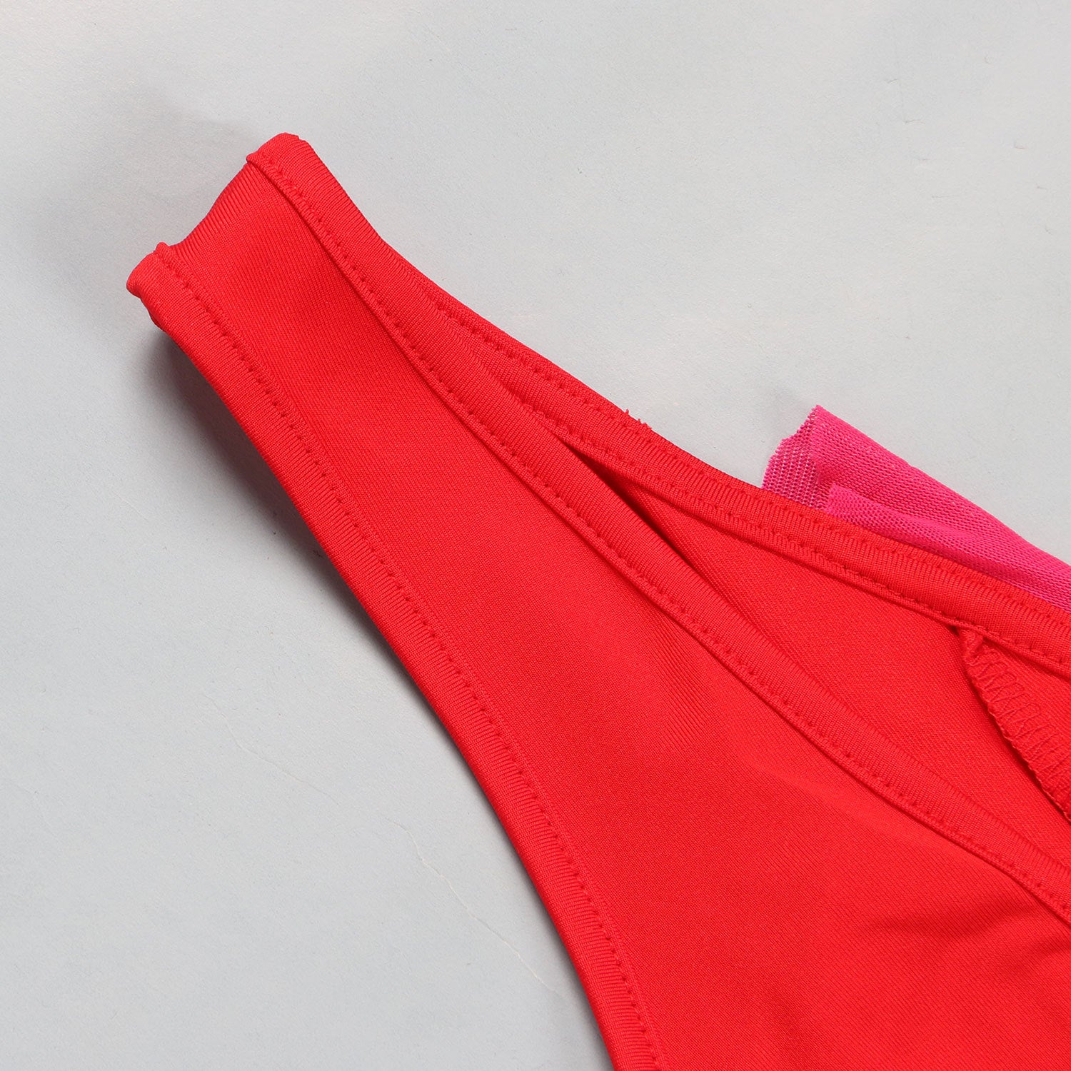 Women Contrasting Ruffles Line Irregular Mini Dress 55