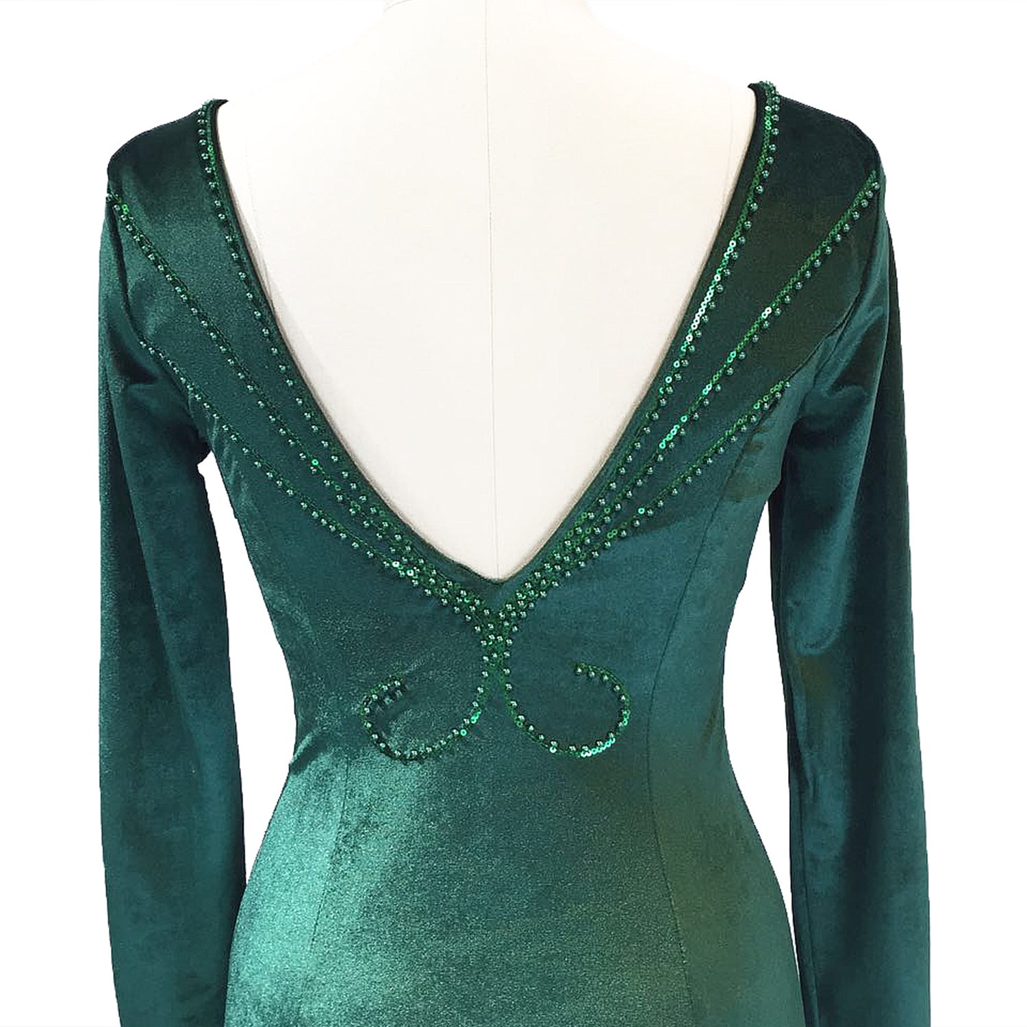 Women Long-Sleeved Velvet Evening Dress Formal Party Autumn And Winter Long Fishtail Party Dress 39