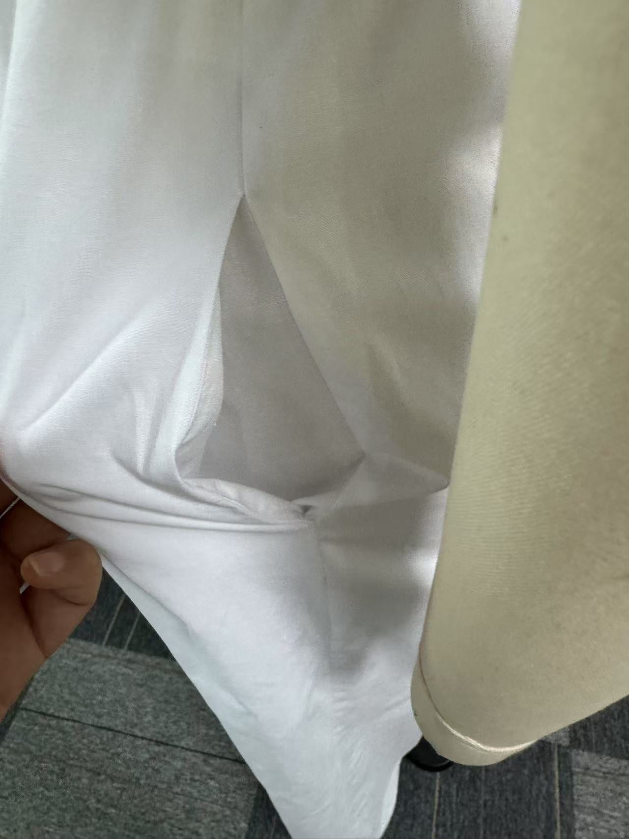 Elegant Halter Neck V-Neck Low-Back Solid Color Wide-Leg Jumpsuit 11