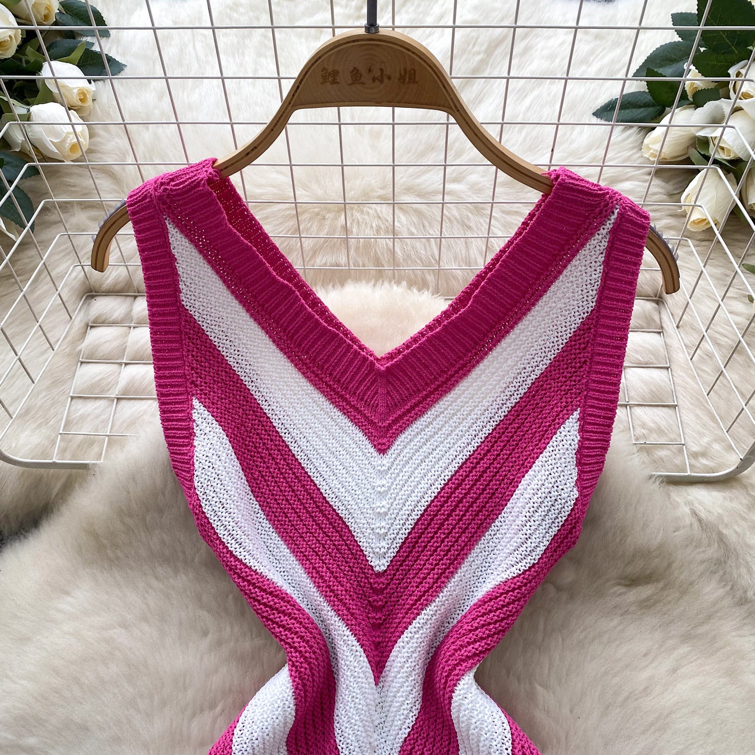 Holidays Women's Summer Color Matching Slim Irregular Tassel Dress 13